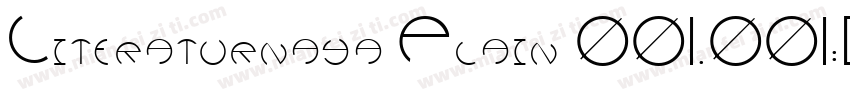 Literaturnaya Plain 001.001字体转换
